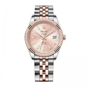 Alexandre Christie AC 5013  Silver Rosegold Computer Dial Man MDBTRLNRG